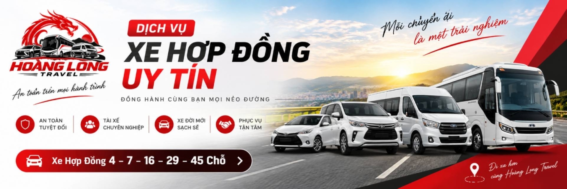 Dịch vụ xe hợp đồng Hoàng Long Travel